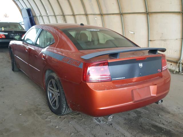 2B3KA53H76H215157 - 2006 DODGE CHARGER R/ ORANGE photo 3