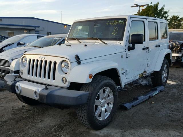 1C4BJWEG3FL708622 - 2015 JEEP WRANGLER U WHITE photo 2