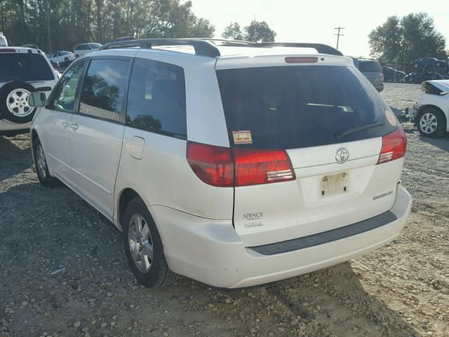 5TDZA22C44S203984 - 2004 TOYOTA SIENNA XLE WHITE photo 3