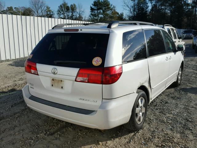 5TDZA22C44S203984 - 2004 TOYOTA SIENNA XLE WHITE photo 4