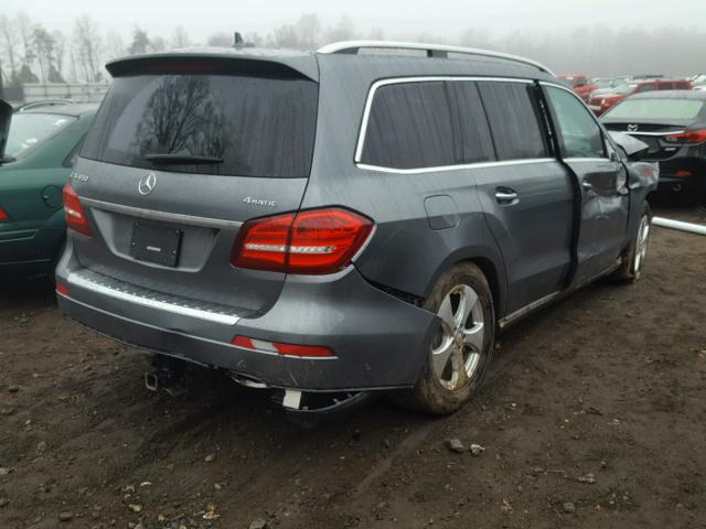 4JGDF6EE2HA885262 - 2017 MERCEDES-BENZ GLS 450 4M GRAY photo 4