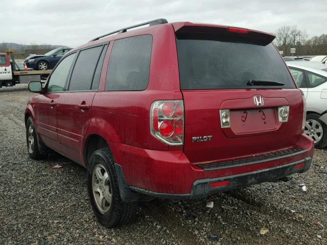 5FNYF28606B003190 - 2006 HONDA PILOT EX RED photo 3