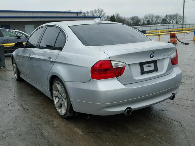 WBAVB77508NH80252 - 2008 BMW 335 I SILVER photo 3