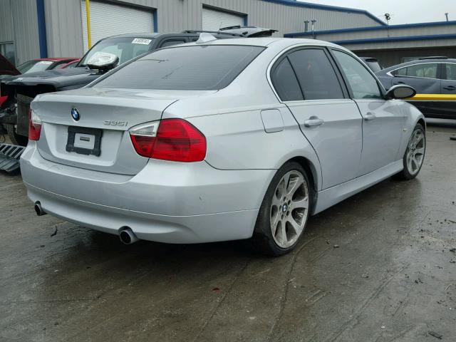 WBAVB77508NH80252 - 2008 BMW 335 I SILVER photo 4