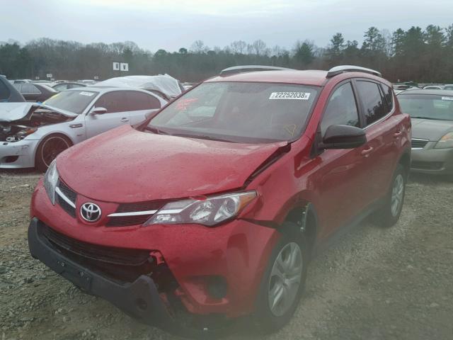 2T3BFREV3EW137498 - 2014 TOYOTA RAV4 LE BURGUNDY photo 2