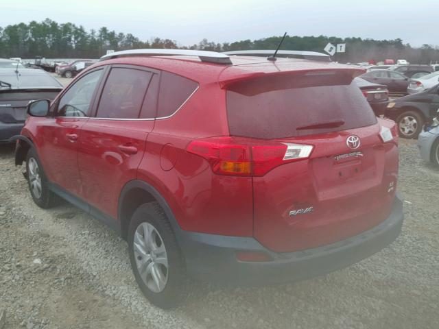 2T3BFREV3EW137498 - 2014 TOYOTA RAV4 LE BURGUNDY photo 3