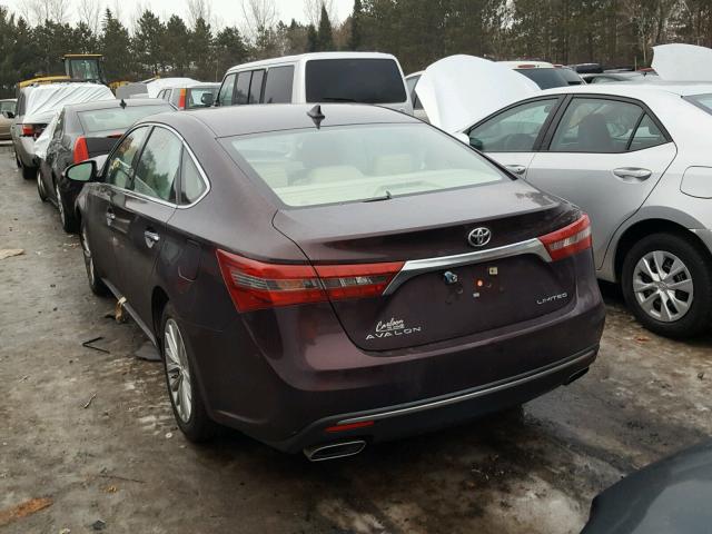 4T1BK1EB1GU202427 - 2016 TOYOTA AVALON XLE BLACK photo 3