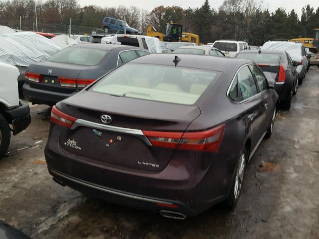 4T1BK1EB1GU202427 - 2016 TOYOTA AVALON XLE BLACK photo 4