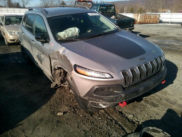 1C4PJMBS1GW375002 - 2016 JEEP CHEROKEE T GRAY photo 1