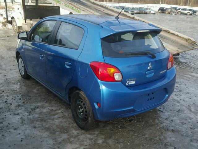 ML32A3HJ0FH033730 - 2015 MITSUBISHI MIRAGE DE BLUE photo 3