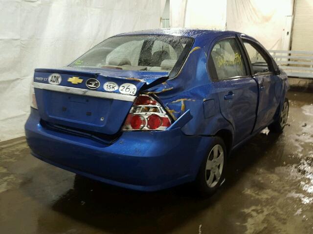 KL1TD5DE3AB105830 - 2010 CHEVROLET AVEO LS BLUE photo 4