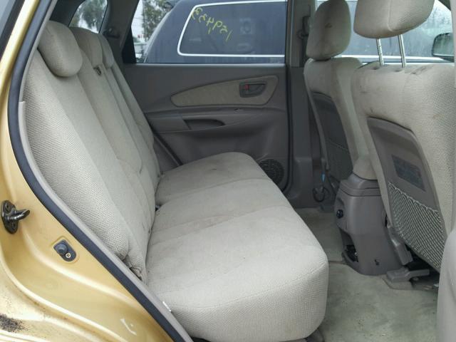 KM8JM12B15U236276 - 2005 HYUNDAI TUCSON GL GOLD photo 6