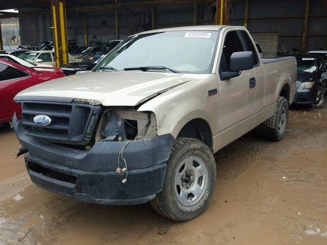 1FTRF12W28KB55243 - 2008 FORD F150 GOLD photo 2