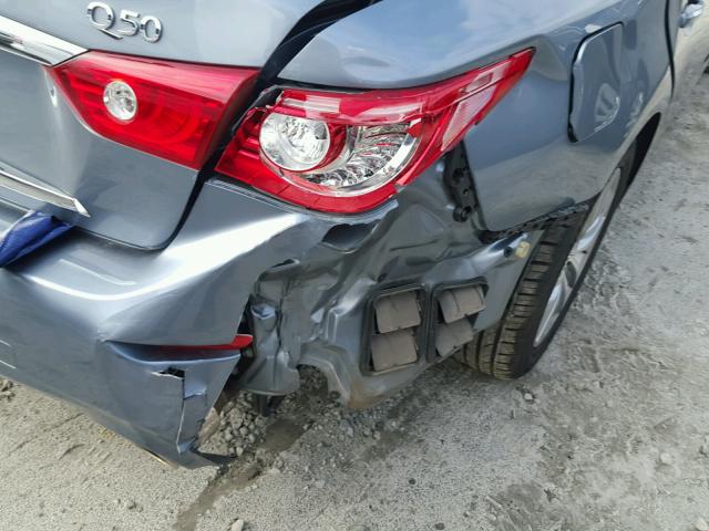 JN1BV7APXEM673556 - 2014 INFINITI Q50 BASE BLUE photo 9