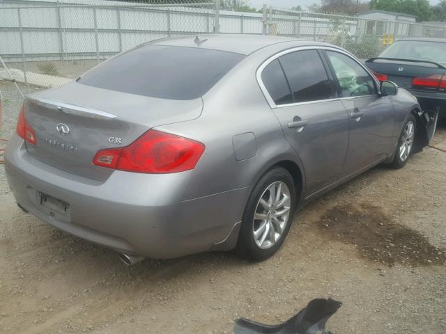 JNKBV61E98M222174 - 2008 INFINITI G35 GRAY photo 4