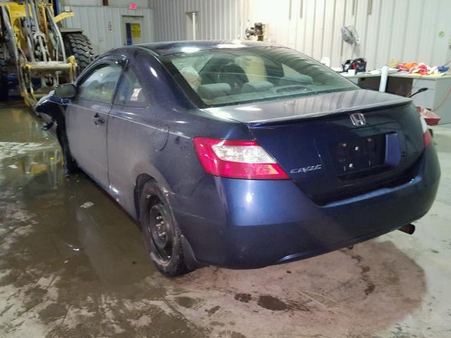 2HGFG12618H576847 - 2008 HONDA CIVIC LX BLUE photo 3