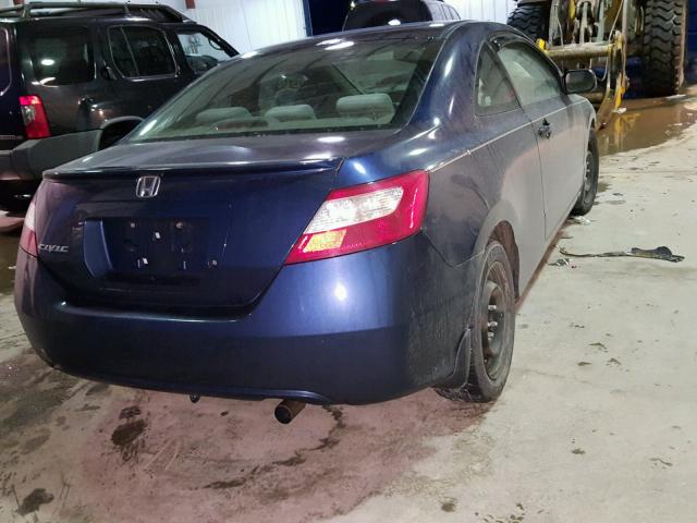 2HGFG12618H576847 - 2008 HONDA CIVIC LX BLUE photo 4