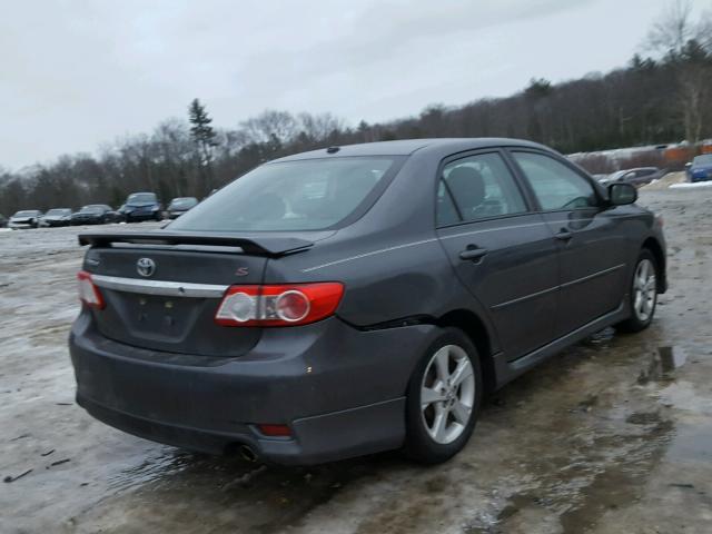 2T1BU4EE2CC826948 - 2012 TOYOTA COROLLA BA GRAY photo 4