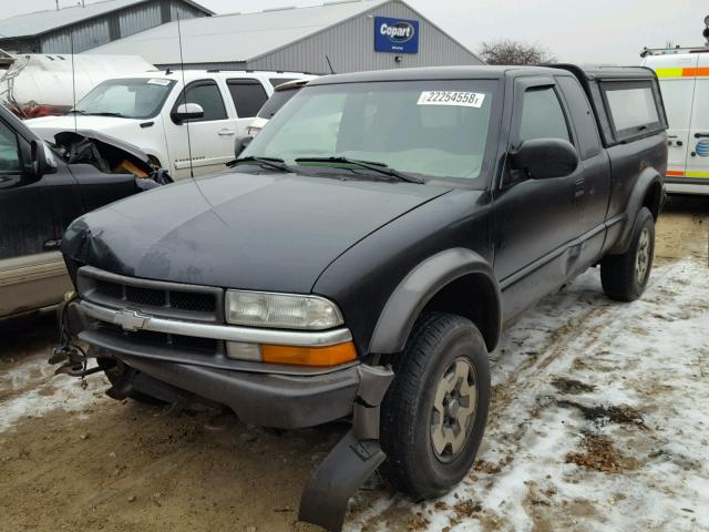 1GCCT19X338105521 - 2003 CHEVROLET S TRUCK S1 BLACK photo 2