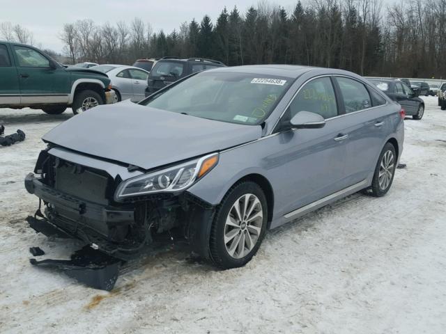 5NPE34AFXGH364950 - 2016 HYUNDAI SONATA SPO BLUE photo 2