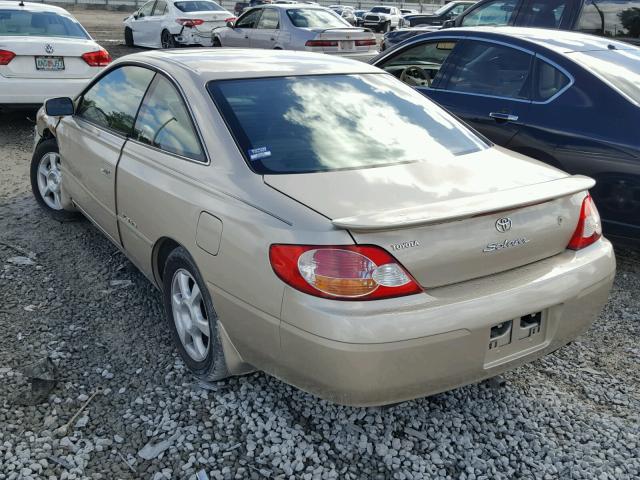 2T1CF22P42C572277 - 2002 TOYOTA CAMRY SOLA GOLD photo 3