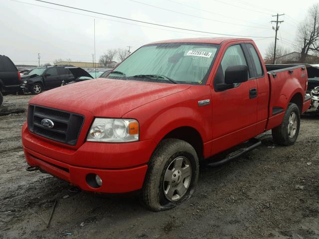 1FTRF04W16KB40480 - 2006 FORD F150 RED photo 2