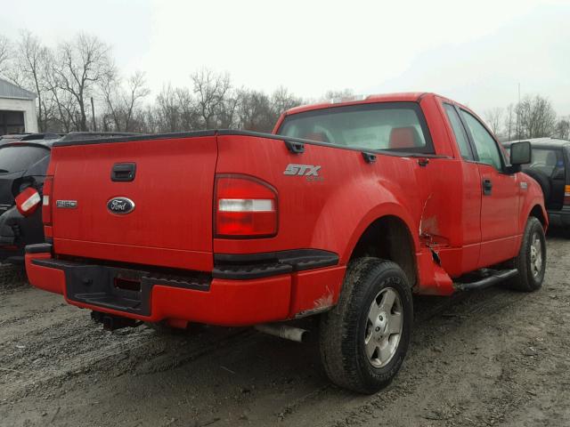 1FTRF04W16KB40480 - 2006 FORD F150 RED photo 4