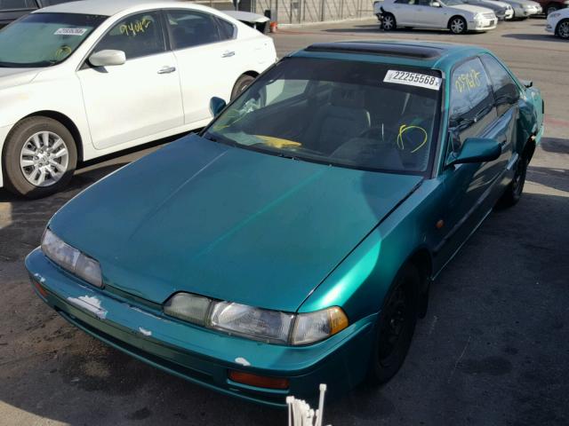 JH4DA935XLS062491 - 1990 ACURA INTEGRA LS GREEN photo 2