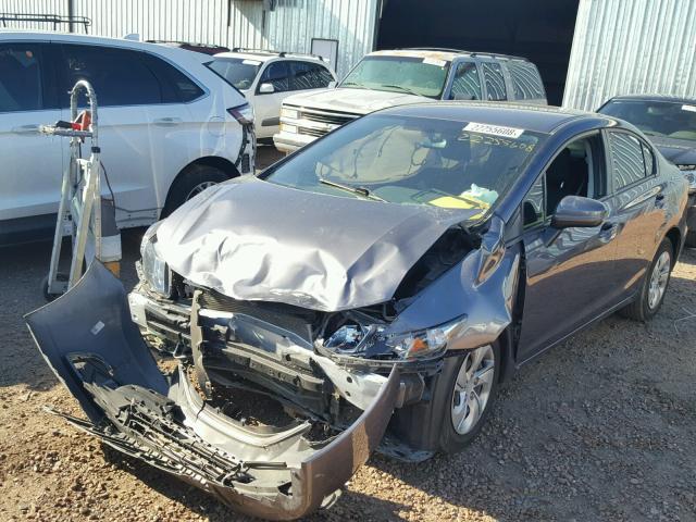 19XFB2F50FE072092 - 2015 HONDA CIVIC LX GRAY photo 2