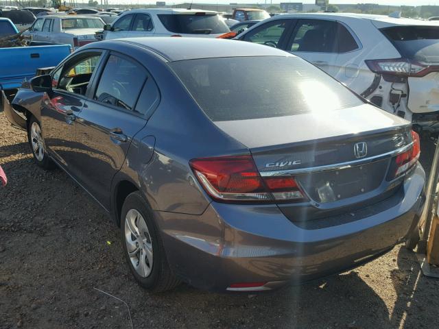 19XFB2F50FE072092 - 2015 HONDA CIVIC LX GRAY photo 3