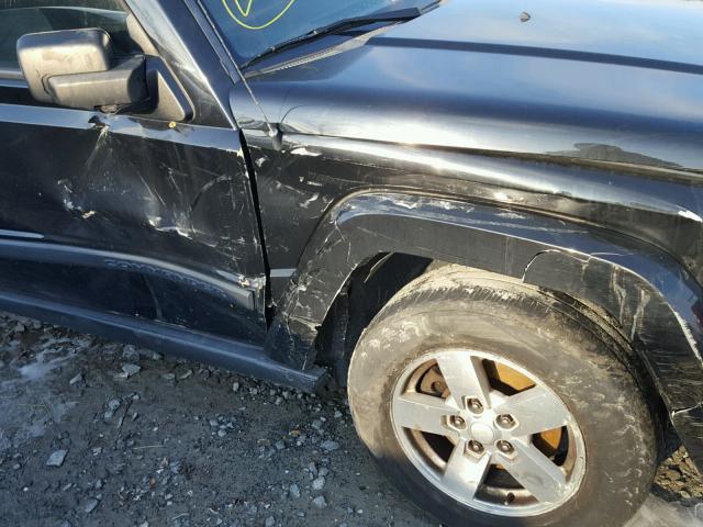 1J8HG48K87C594107 - 2007 JEEP COMMANDER შავი ფოტო 9