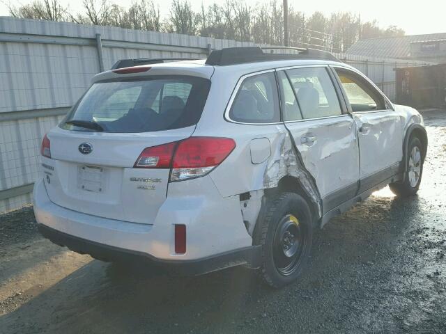 4S4BRBAC0C3246404 - 2012 SUBARU OUTBACK 2. WHITE photo 4