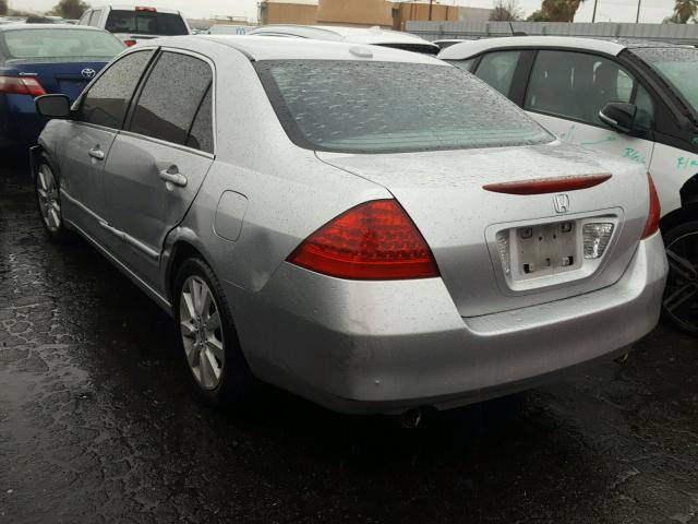 1HGCM66517A095827 - 2007 HONDA ACCORD EX SILVER photo 3