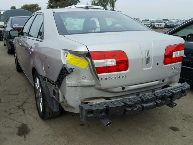 3LNHM28T18R632000 - 2008 LINCOLN MKZ SILVER photo 3