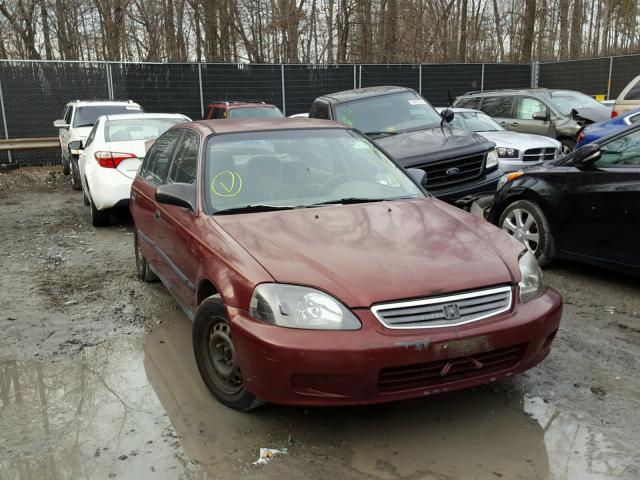 1HGEJ6670YL027303 - 2000 HONDA CIVIC LX RED photo 1