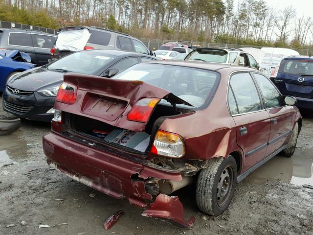 1HGEJ6670YL027303 - 2000 HONDA CIVIC LX RED photo 4