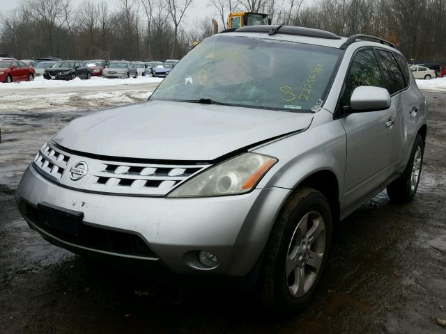 JN8AZ08W43W237972 - 2003 NISSAN MURANO SL SILVER photo 2