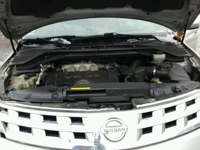 JN8AZ08W43W237972 - 2003 NISSAN MURANO SL SILVER photo 7