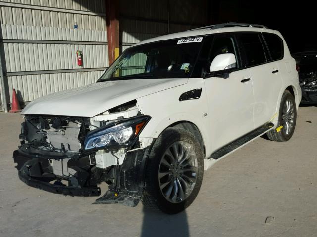 JN8AZ2NF4G9613526 - 2016 INFINITI QX80 WHITE photo 2