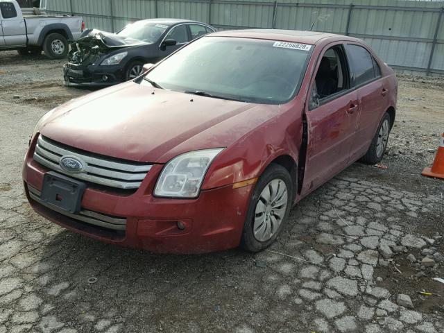 3FAHP07ZX8R142926 - 2008 FORD FUSION SE RED photo 2