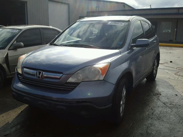 JHLRE48757C038966 - 2007 HONDA CR-V EXL BLUE photo 2