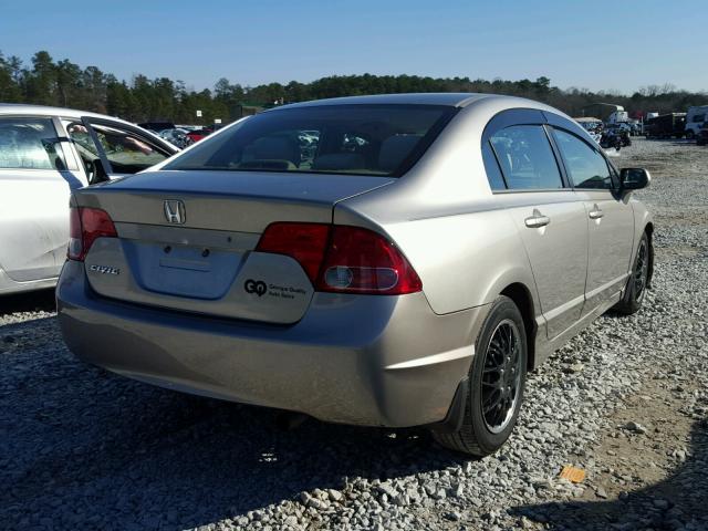 1HGFA16556L026926 - 2006 HONDA CIVIC LX BEIGE photo 4