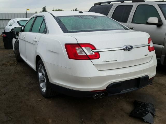 1FAHP2EW4AG151395 - 2010 FORD TAURUS SEL WHITE photo 3