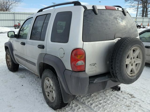 1J4GL48K14W223082 - 2004 JEEP LIBERTY SP SILVER photo 3