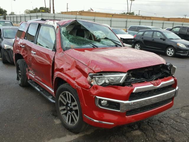 JTEBU5JR6F5234836 - 2015 TOYOTA 4RUNNER SR RED photo 1