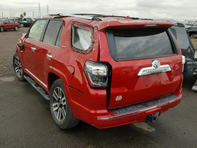 JTEBU5JR6F5234836 - 2015 TOYOTA 4RUNNER SR RED photo 3