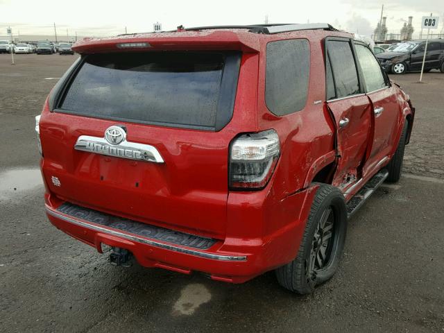 JTEBU5JR6F5234836 - 2015 TOYOTA 4RUNNER SR RED photo 4