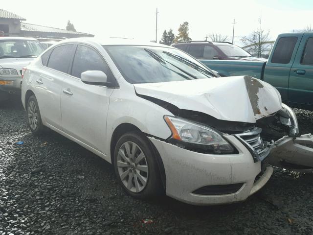 3N1AB7AP7DL743026 - 2013 NISSAN SENTRA S WHITE photo 1