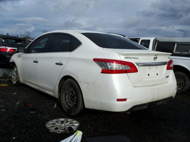 3N1AB7AP7DL743026 - 2013 NISSAN SENTRA S WHITE photo 3