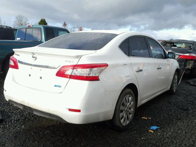 3N1AB7AP7DL743026 - 2013 NISSAN SENTRA S WHITE photo 4